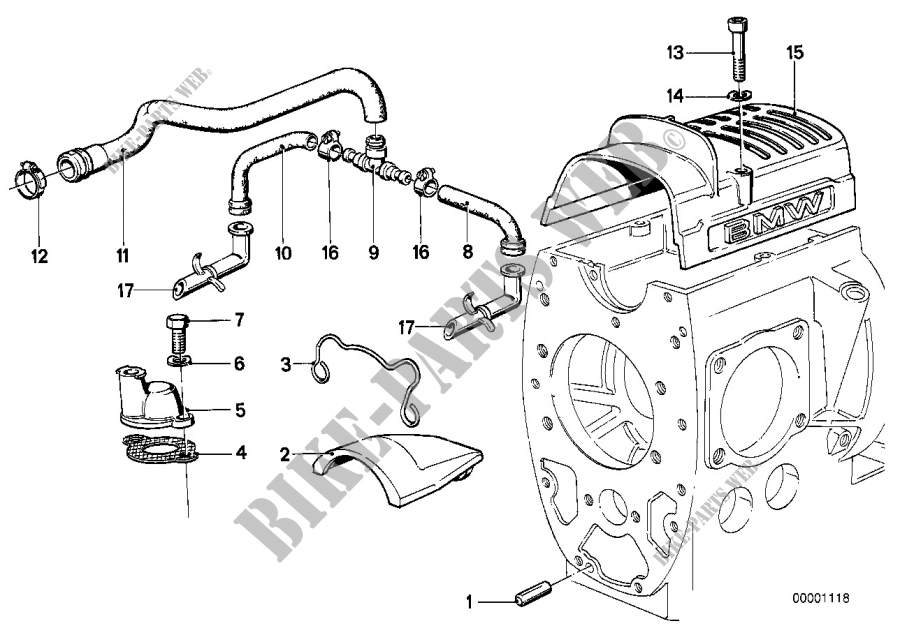 Ventilazione del motore per BMW Motorrad R 65 dal 1978