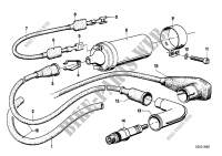 Candela/cavo accens./bobina accensione per BMW Motorrad R 75/6 dal 1975