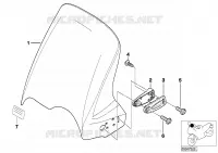 Parti applicate parabrezza per BMW Motorrad R 1150 GS 00 dal 1998