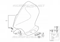Parti applicate parabrezza per BMW Motorrad R 1150 GS 00 dal 1998