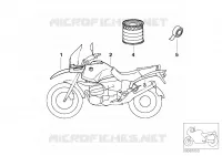 Pezzi verniciati 793 pazifikblau/alpinw. per BMW Motorrad R 1150 GS 00 dal 1998
