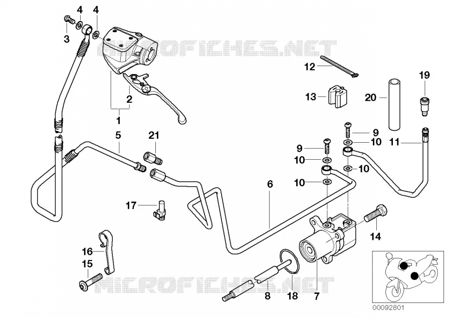 Comando frizione BMW Motorrad BMW Motorrad R 1200 2001 4V  K30 (0442,0496)