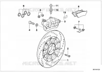Freno ruota post. cerchio fuso per BMW Motorrad R 1100 RT 96 dal 1994