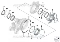 Cuscin. corona dent.coperchio c/sfiato Asse post., gr. trazione post., sosp. p. R 1200 bmw-motocicli 2008 K2x 53820