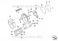 Gruppo ottico posteriore con portatarga per BMW Motorrad R 850 C 99 dal 1997
