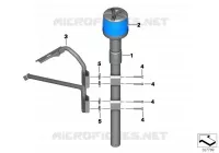 LED Lampeggiante identif. rotante blu per BMW Motorrad F 800 GS 13 dal 2011