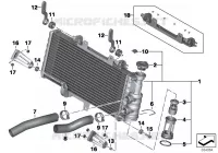 Radiatore liq. raffreddamento per BMW Motorrad F 800 GS 17 dal 2014
