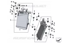 Radiatore motore con fissaggio per BMW Motorrad R 1200 GS dal 2011