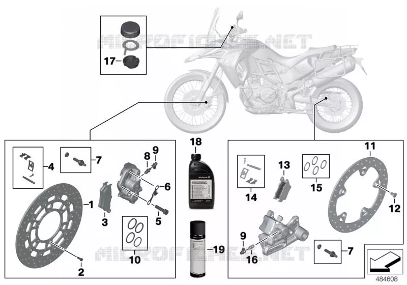 Service freni BMW Motorrad BMW Motorrad F 800 2014 K7x  K72 (0B07, 0B17)