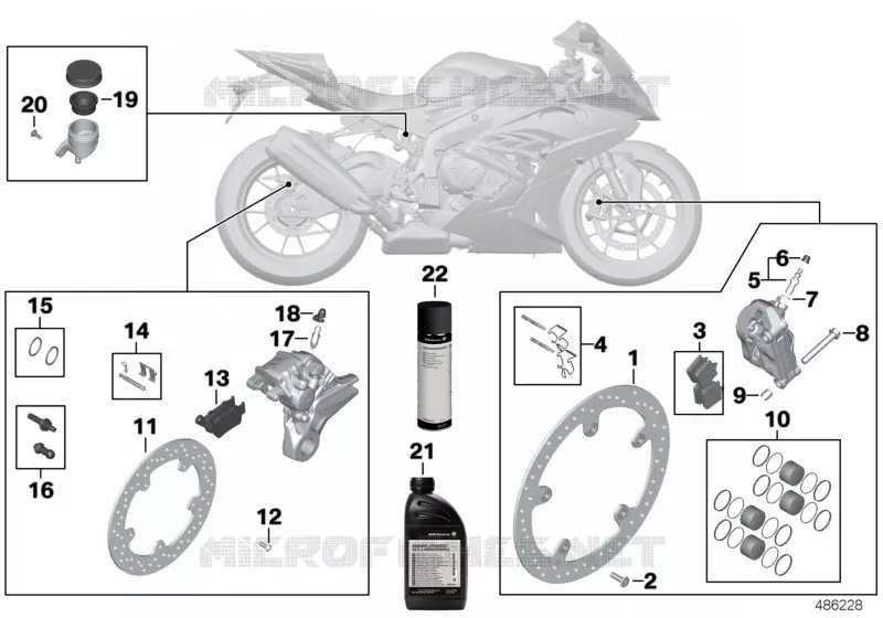 Service freni BMW Motorrad BMW Motorrad S 1000 2015   K46 (0D50, 0D60)