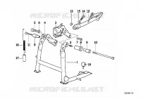 Cavalletto ribaltabile/sostegno later. per BMW Motorrad R 1100 RS 93 dal 1992