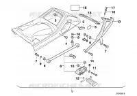 Kit di montaggio succ.,sostegno Top Case per BMW Motorrad K 100 LT dal 1986