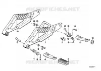 Pedana poggiapiede/poggiapiede per BMW Motorrad K 100 LT dal 1986