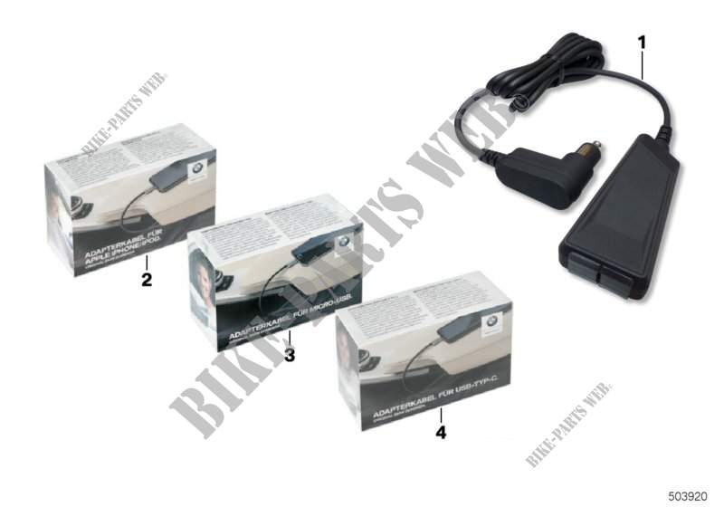 Carica batteria USB per BMW Motorrad S 1000 XR dal 2014
