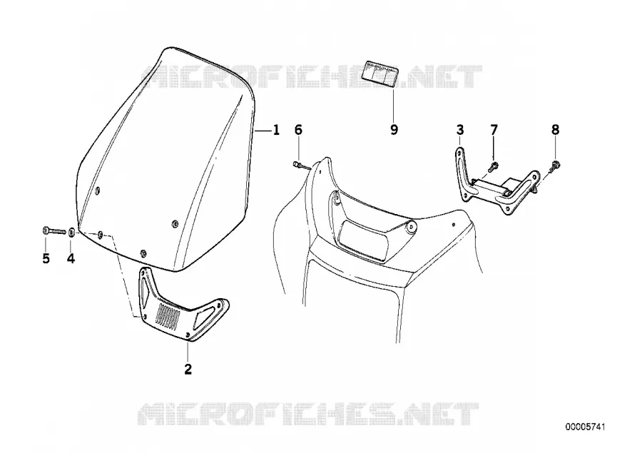 Parti applicate parabrezza BMW Motorrad BMW Motorrad R 1100 1992 4V  259 (0411,0416)