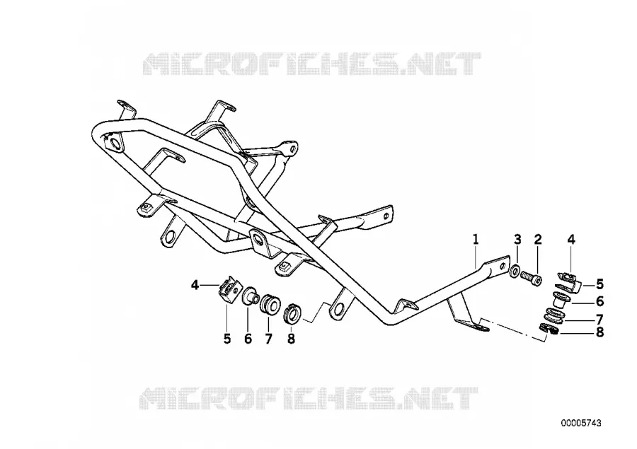 Sostegno di rivestimento BMW Motorrad BMW Motorrad R 1100 1992 4V  259 (0411,0416)